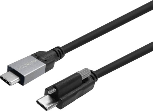 Vivolink Usb-Kabel Usb-C Hann Skrubar Til Usb-C Hann Usb 3.2 Gen 2X2 8 M 4K 60Hz Støtte Up To 20 Gbps Data Transfer Rate Usb-C Power Delivery 60W Svart