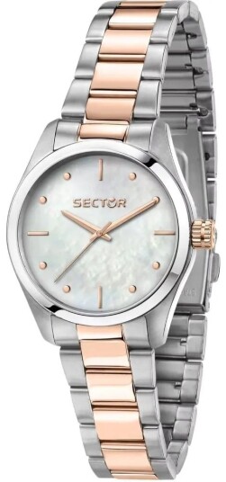 Sector 270 Dameklokke R3253578508 Hvit/Rose gulltonet stål Ø30 mm