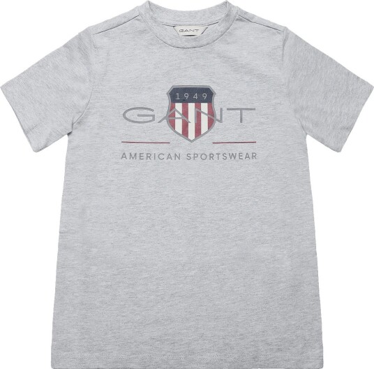Gant Kids Archive Shield Ss T Shirt   GREY MELANGE   104