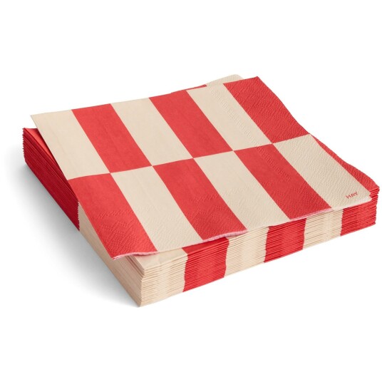 Hay Pattern Servietter 33x33 cm Rød / Off white Hay Pattern Servietter 33x33 cm Rød / Off white