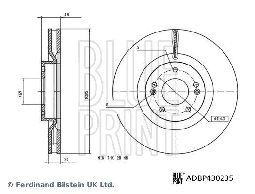 Bremseskive BLUE PRINT ADBP430235