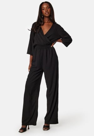 Happy Holly Kali 3/4 Sleeve Jumpsuit Black 52/54 Happy Holly Kali 3/4 Sleeve Jumpsuit Black 52/54