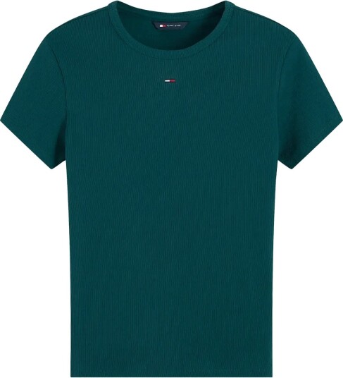 Tommy Jeans Tjw Slim Essential Rib Ss Ext ELEGANT GREEN M