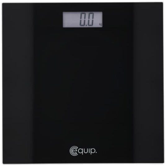 Equip baderomsvekt i sort glass