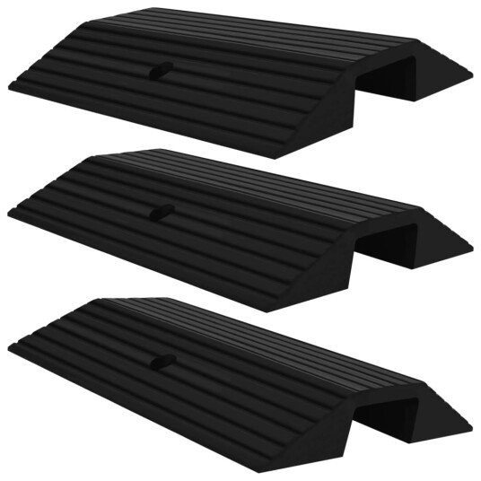 vidaXL Terskelramper bro 3 stk 49x40x8 cm gummi vidaXL Terskelramper bro 3 stk 49x40x8 cm gummi