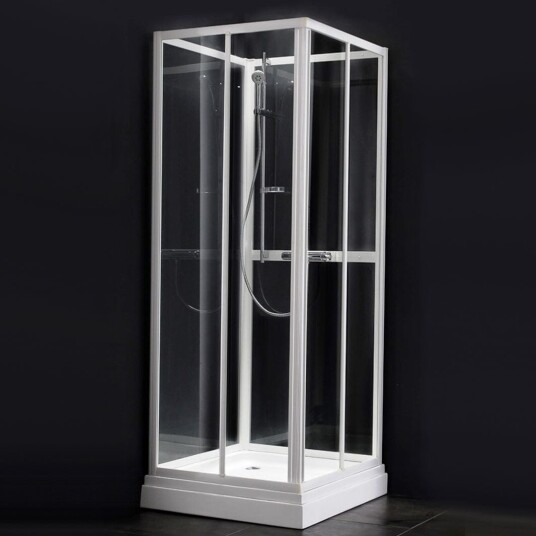 Alterna Primeo Dusjkabinett Rett - B70/80/90cm Hvit Matt / 90x70cm Frostet Glass Alterna Primeo Dusjkabinett Rett - B70/80/90cm Hvit Matt / 90x70cm Frostet Glass