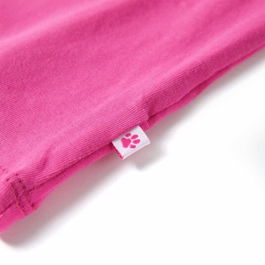 vidaXL T-skjorte for barn mørkerosa 104