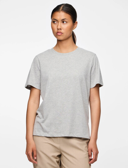 Pieces Pcria Ss Solid Tee Jrs Noos Bc Grey L