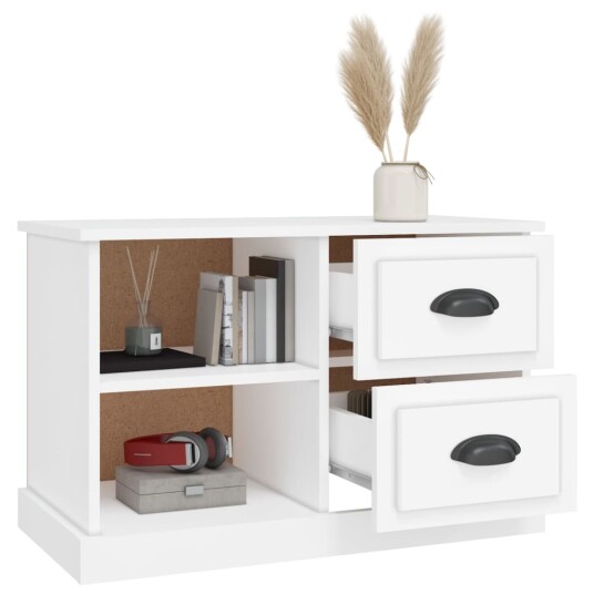 vidaXL TV-benk hvit 73x35,5x47,5 cm konstruert tre