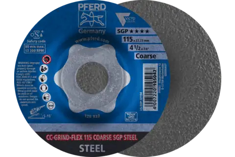 Pferd Slipeskive CC GRIND FLEX Ø115mm SG Steel 10 pk Pferd Slipeskive CC GRIND FLEX Ø115mm SG Steel 10 pk