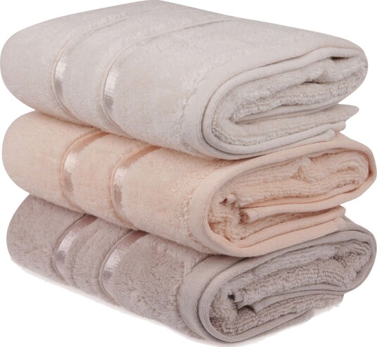 Ashburton Håndkle 3 pk Lysegul/Lilla/Lakserose