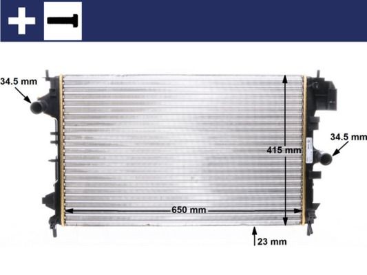 Radiator MAHLE ORIGINAL CR 8 000S
