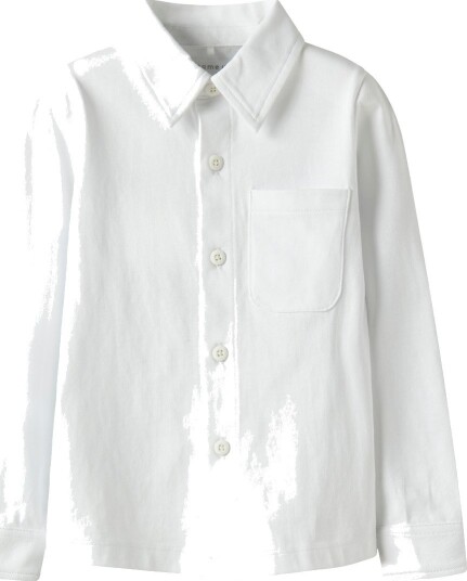 Name It Nmmronalo Langermet Skjorte i Bomull til Barn - Bright White - Størrelse 92