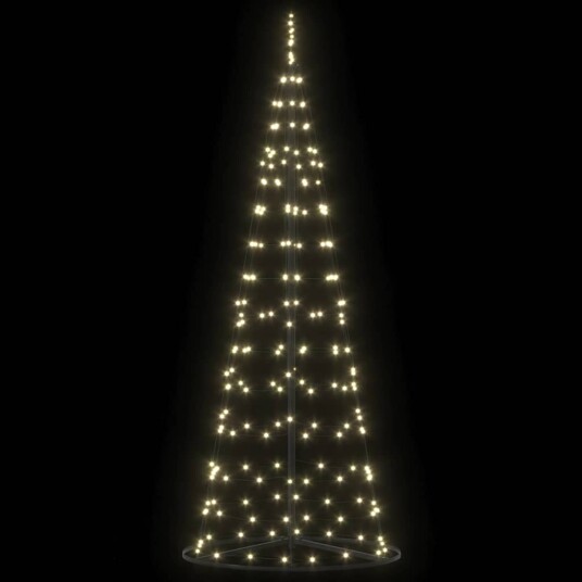 LED juletre med 390 LED med jordspyd Varmhvit 250 cm Jern