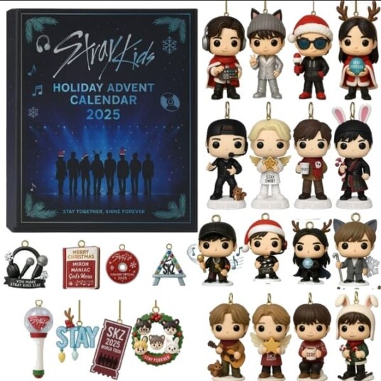 Stray Kids Adventskalender Julegave i form av en 2D flat akryl sjarm Den ultimate julegaven for Stray Kids fans FF 