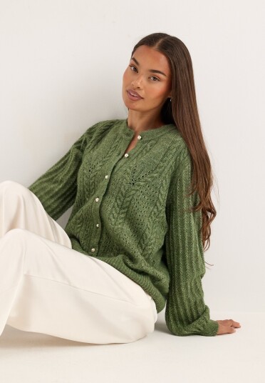 Object Collectors Item Objflora Re Ls Knit Button Cardigan