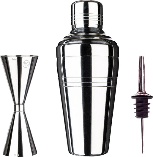 Cocktail Club - Bar Kit Mini barsett 3 deler shaker/jigger/pourer stål