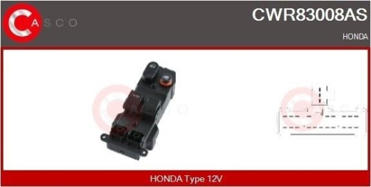 Bryter, vindusheis CASCO CWR83008AS Bryter, vindusheis CASCO CWR83008AS