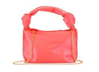 BUBBLEROOM Olivia satin knot bag Coral One size