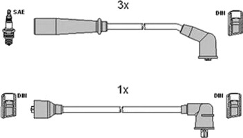Tennplugg kabelsett HITACHI 134120