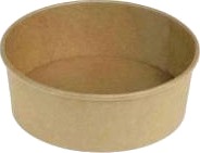 Saladskål Catersource Rund 1300Ml Ø185mmx70mm Brun Kraft Med Pe,6 Ps X 50 Stk/Krt