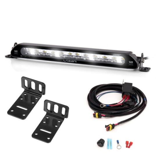 Ekstralys Lazer Linear 12 Elite med parkeringslys   Flat / 37 cm / 72W 1 stk.   komplett sett