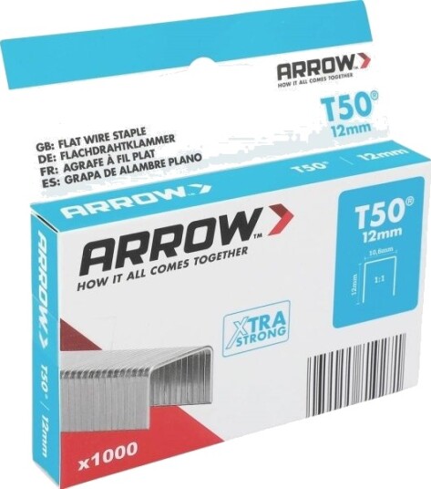 Arrow Arrow Tool Group 819271 Flattråd Stifteklammer Type 50 1000 Stk Arrow Arrow Tool Group 819271 Flattråd Stifteklammer Type 50 1000 Stk