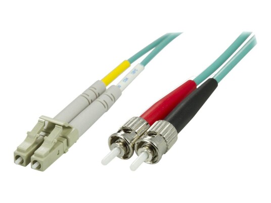 Deltaco OM3 Fiberoptisk Nettverkskabel 5m Multimodus Turkis LC til ST Deltaco OM3 Fiberoptisk Nettverkskabel 5m Multimodus Turkis LC til ST