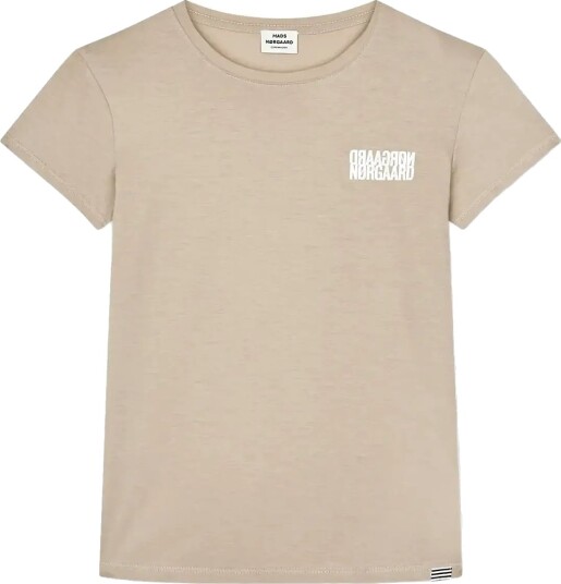 Mads Nørgaard Single Cotton Tuvina Mini Mirror Tee   Beige   128