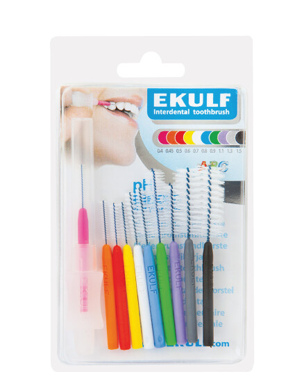 Ekulf Mellomrombørste pH Mixed, 10 stk.