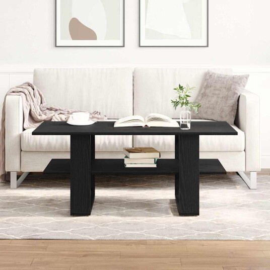 Kaffebord Svart Eik 102x55x42 cm Konstruert Tre Kaffebord Svart Eik 102x55x42 cm Konstruert Tre