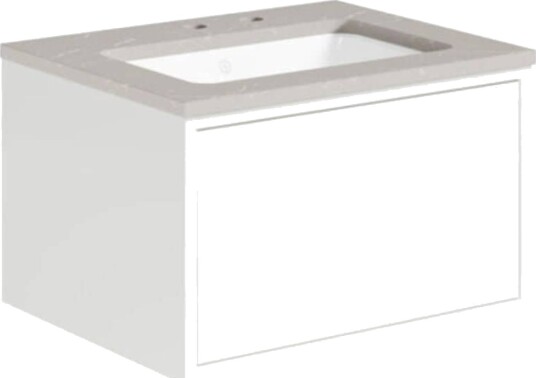 Gustavsberg Ducentic Servantskap med Benkeplate Hvit / 60cm Polar Grey 2 Hull for Kran Gustavsberg Ducentic Servantskap med Benkeplate Hvit / 60cm Polar Grey 2 Hull for Kran