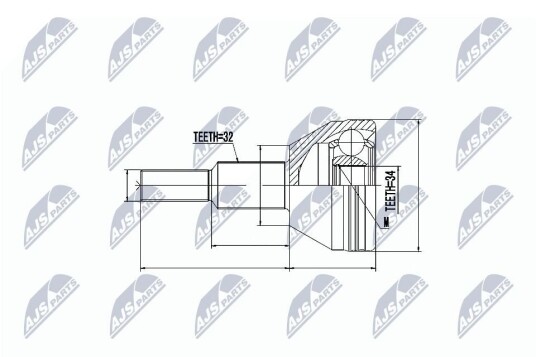Nty Drivknute drivaksel NTY NPZ CH 007