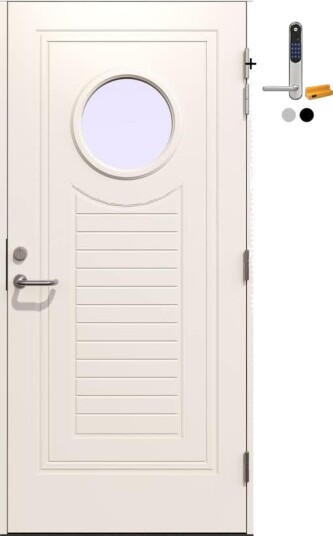Ytterdør Gilje Sailor med Yale Doorman Classic Home
