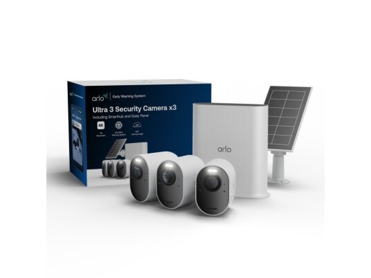Arlo Ultra 3 Sikkerhetskamera 3 Kamerasett + Solcellepanel Arlo Ultra 3 Sikkerhetskamera 3 Kamerasett + Solcellepanel