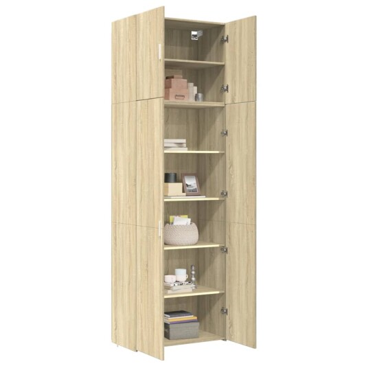 Highboard sonoma eik 80x42,5x249 cm konstruert tre