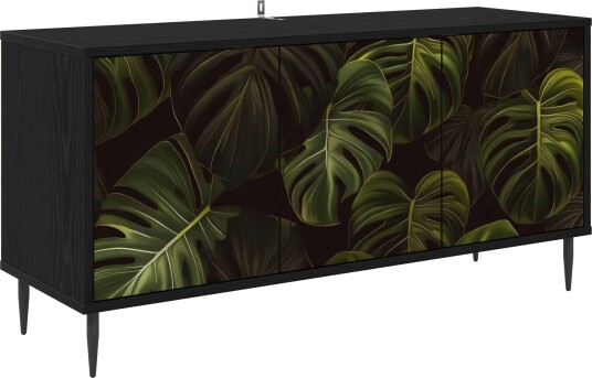 vidaXL TV skap ELBURG 102 x 33 x 51 cm Svart eik Konstruert tre vidaXL TV skap ELBURG 102 x 33 x 51 cm Svart eik Konstruert tre