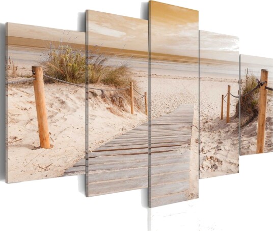 Bilde Morning On The Beach Sepia 100x50 Artgeist sp. z o. o.