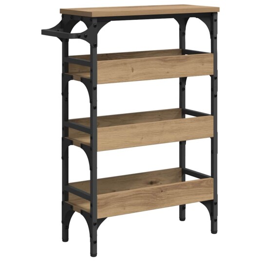 vidaXL Kjøkkenvogn Artisan Eik 53 x 20 x 76 cm Konstruert tre