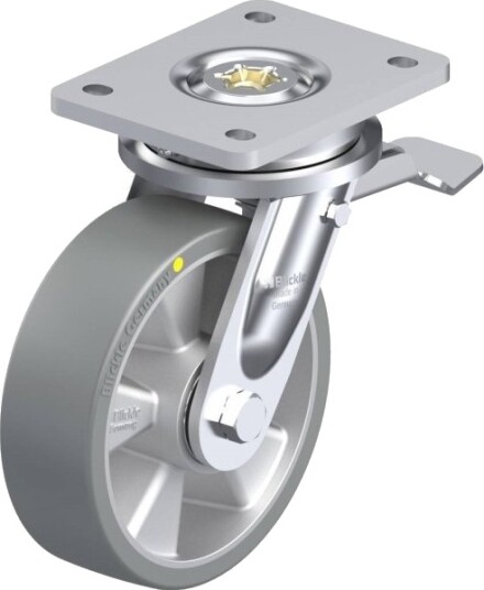 Blickle 647172 Lo-Alth 160K-St-As Styrehjul Med Brems Hjuldiameter: 160 Mm Bæreevne (Maks.): 750 Kg 1 Stk