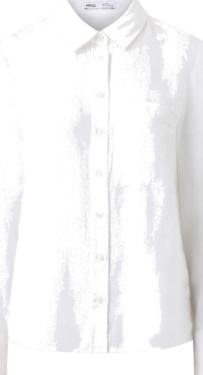 Mango Skjorte Shirt LINO Beige