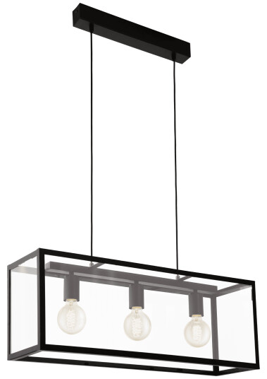 Eglo Charterhouse 3L Taklampe Sort