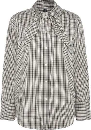 Vero Moda Vmsynne Ls Neck Scarf Shirt Wvn Noos OATMEAL XS