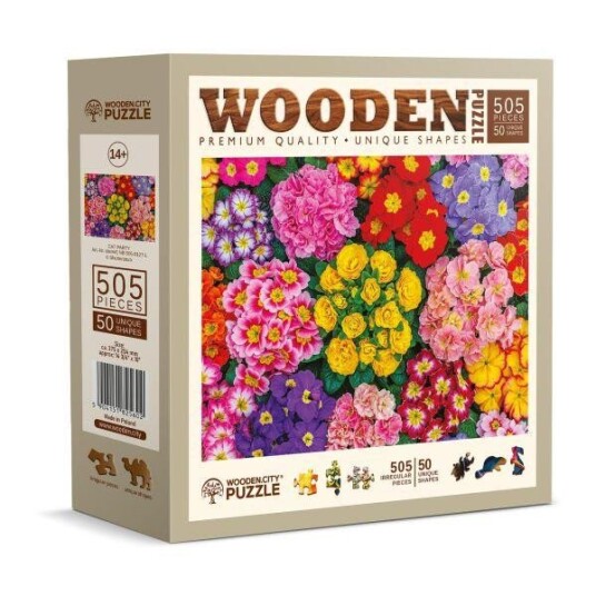 WoodenCity Trepuslespill 500 Brikker Blooming Flowers WoodenCity Trepuslespill 500 Brikker Blooming Flowers