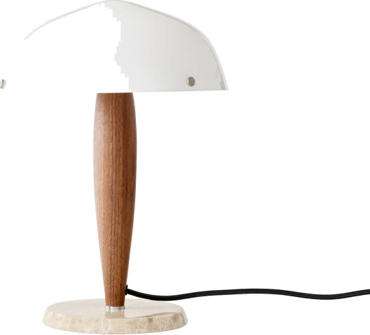 &Tradition Herman SHY3 bordlampe walnut & cream marble tekstilledning &Tradition Herman SHY3 bordlampe walnut & cream marble tekstilledning