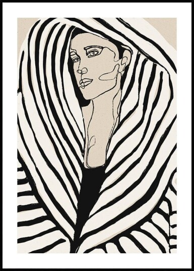 Striped Elegance Plakat / 21x30cm