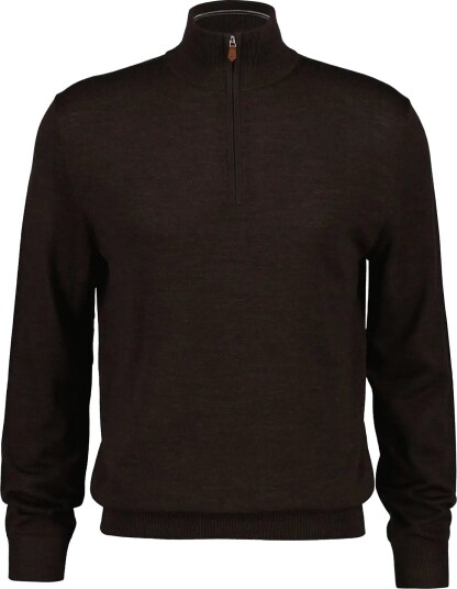 Gant Extrafine Merino Wool Half Zip BLACK BROWN MELANGE M