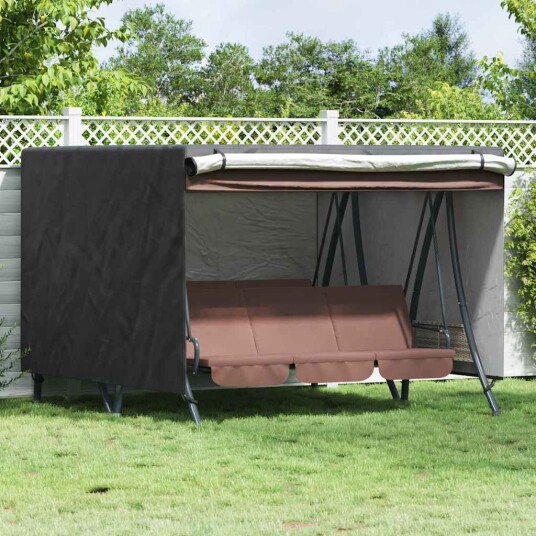 Trekk til utehuske Svart 250 x 250 x 160 cm 210D Oxford Stoff