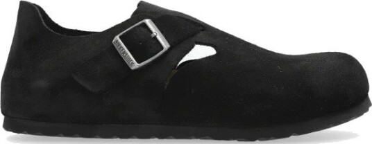 London Suede Leather Narrow Black
