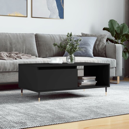 Salongbord svart 90x50x36,5 cm konstruert tre 8721012109407